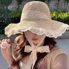 Women Sun Hat Wide Large Brim Beach Hats Summer Straw Hat Foldable Sun Hat Women'S Hat  Holiday Beach Uv Protection Cap
