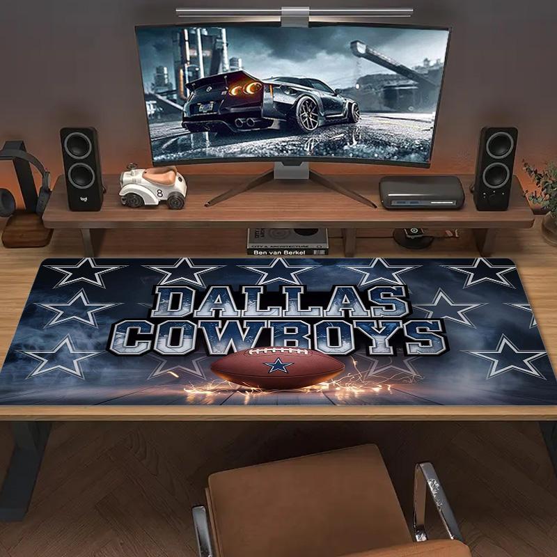 Dallas Cowboys Logo Farbe Mauspads Großes Gaming Tischkissen Rutschfestes Laptop Tablet Großes Mauspads XXL Matte Mini PC Spielmatte Mit Verriegeltem Rand