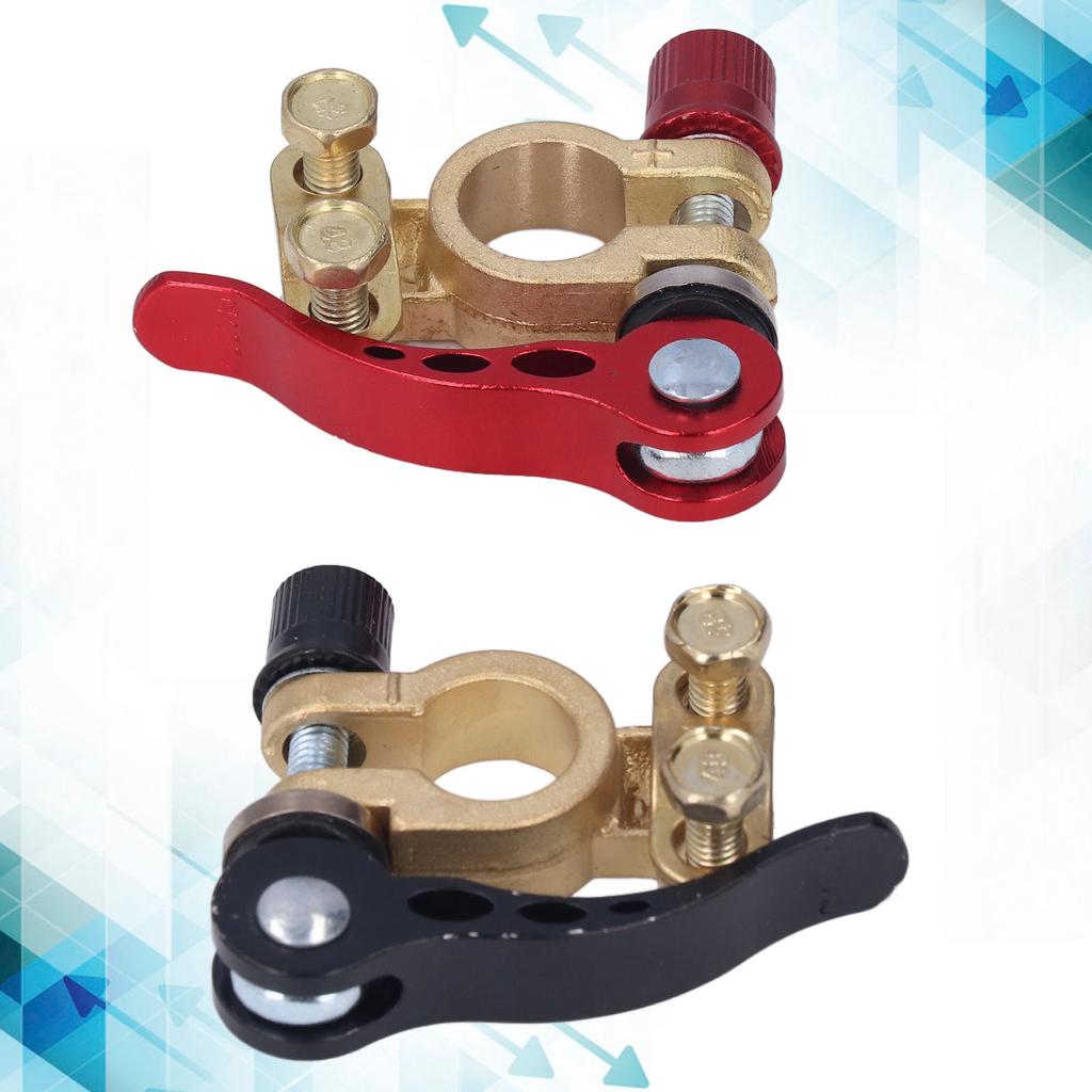 2PCS Car Battery Terminal Connector Car Battery Terminal Connector Quick Disconnect and Release Positive Negative Clamps