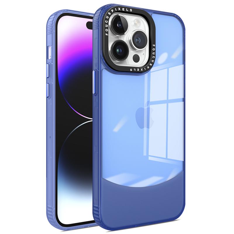 For iPhone 14 Pro Max Case Dual Color TPU Phone Cover Anti-Scratch Clear Back