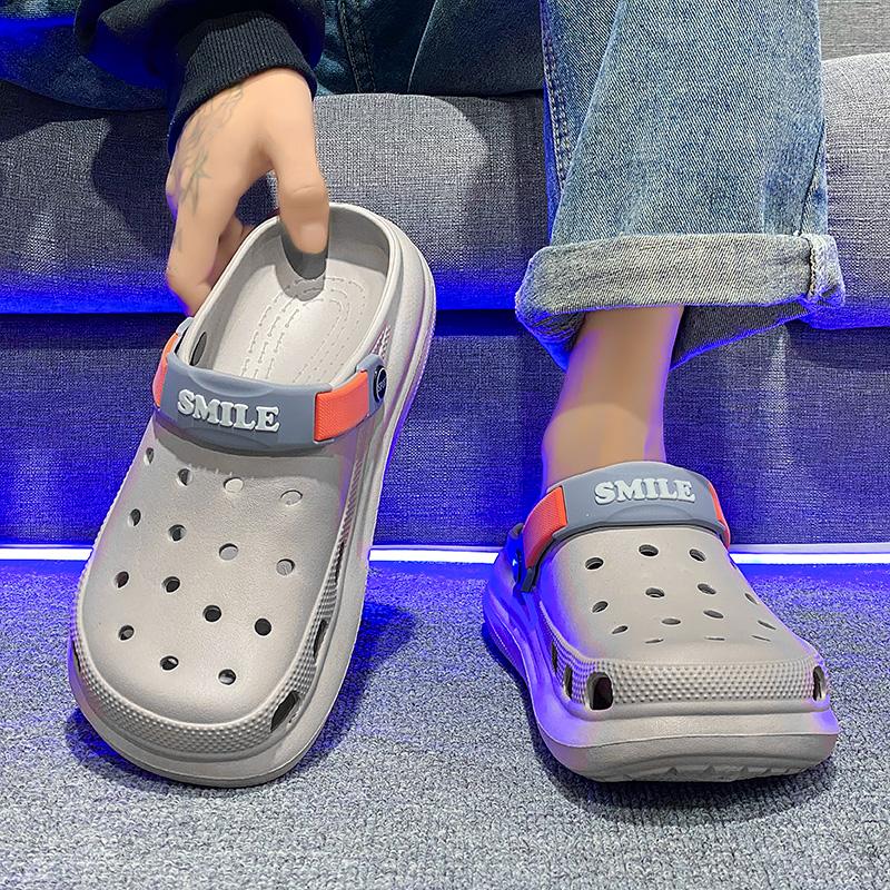 Модные нескользящие мужские тапочки из ЭВА — фото 5