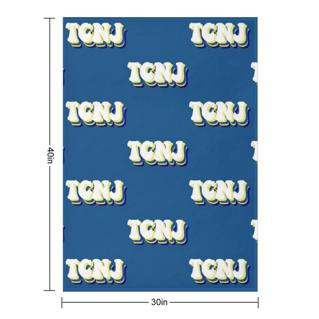 TCNJ Throw Blanket Hairys Multi-Purpose Plaid Personalized Gift Blankets