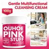 OUHOE Gentle Multifunctional Cleaning Cream Kitchen Oil Cleaning Household Multi-scene Pink Barreled Cleaning Powder 100g