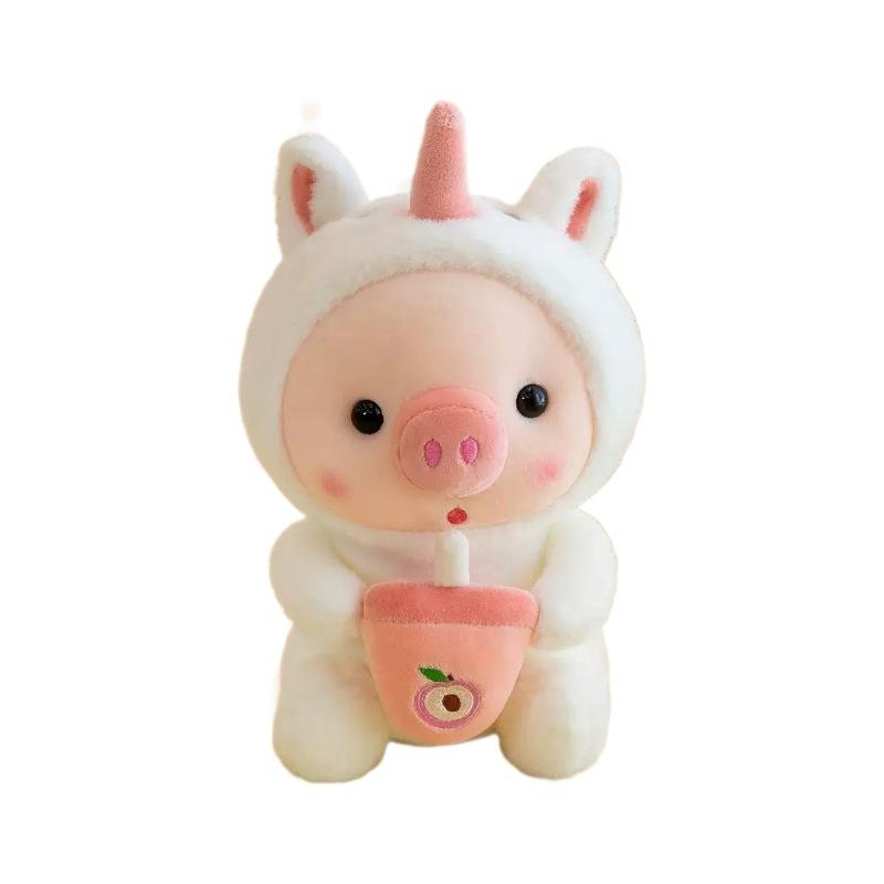 Transform Into Milk Tea Pig Plush Toy Doll Cute Bunny Doll Machine Doll Unicorn Doll