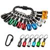 Aninako Bit Socket Hex Inch 6 Carabiner Portable Keychain Easy Bur Drill Screw Adapter with Black Tool Compatible 12-Piece Holder, Bits, Shank, 1/4