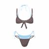 Deep V Ladies' Swimwear Low Waist Women Swimsuits New Halter Bikini Set  Vacation
