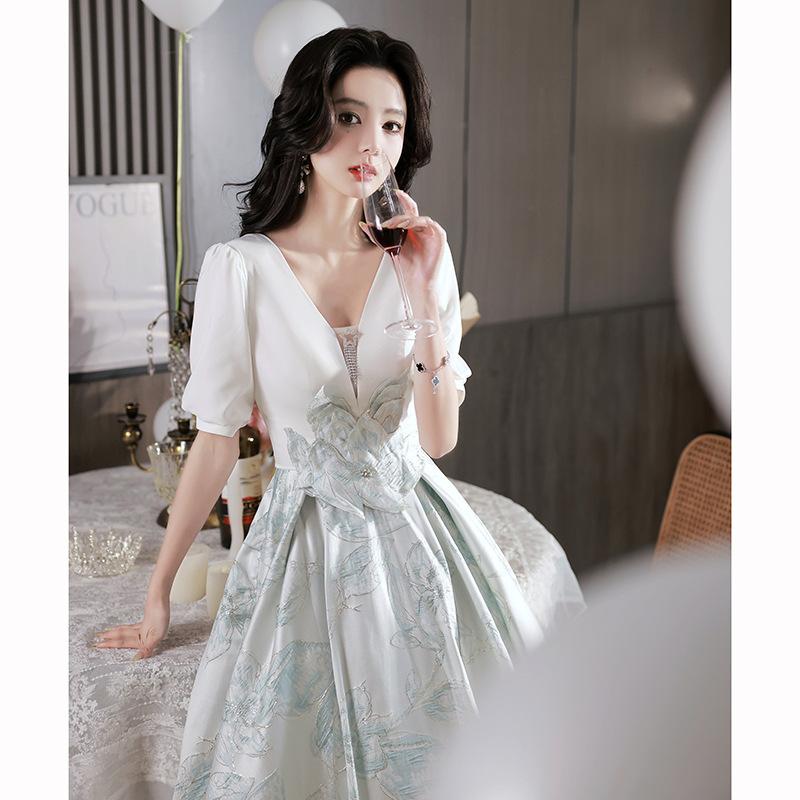White French evening dress skirt light
