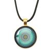 Klassische Lebensblume Seilkette Glasanhänger Halsketten Mandala Elegante und komplexe Muster Halsketten Damen Cabochon Schmuck