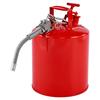 VEVOR Safety Gas Can, 19 L Type II Red Safety Can for Gasoline with Stainless Steel Flame Arrester, Self-Closing Lid, and Flexible Metal Spout