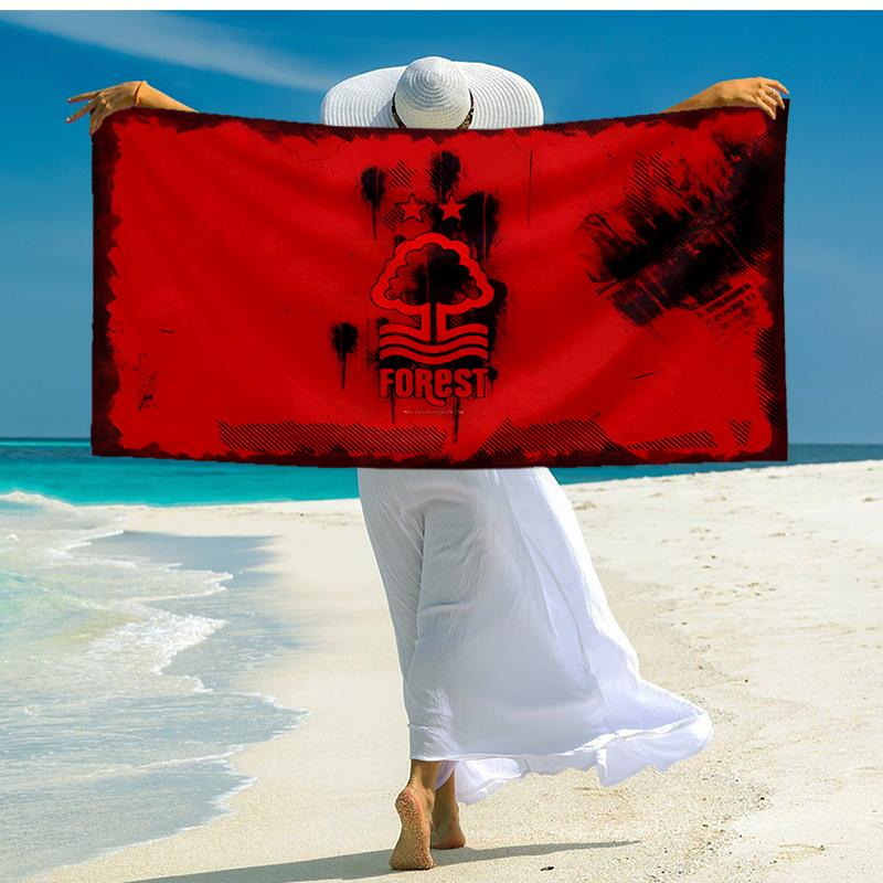 1PC Forest Club Emblem Beach Towel - Soft, Absorbent Microfiber, Lightweight, Ideal for The Beach, Parties, Travel, Camping fan gifts