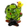 Mini Glass Animal Ornament Handcrafted Figurine Cute Animal Tiny Colored Glass Miniature for Desktop Bookshelf Decoration