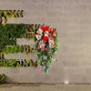 1 Stück Kreative Schleife Weihnachtsglocke Überkopf-Baum Rote Frucht Kiefernnadelgirlande, Geeignet für Außenbereich Zuhause Hochzeit Feiertagsparty Dekoration