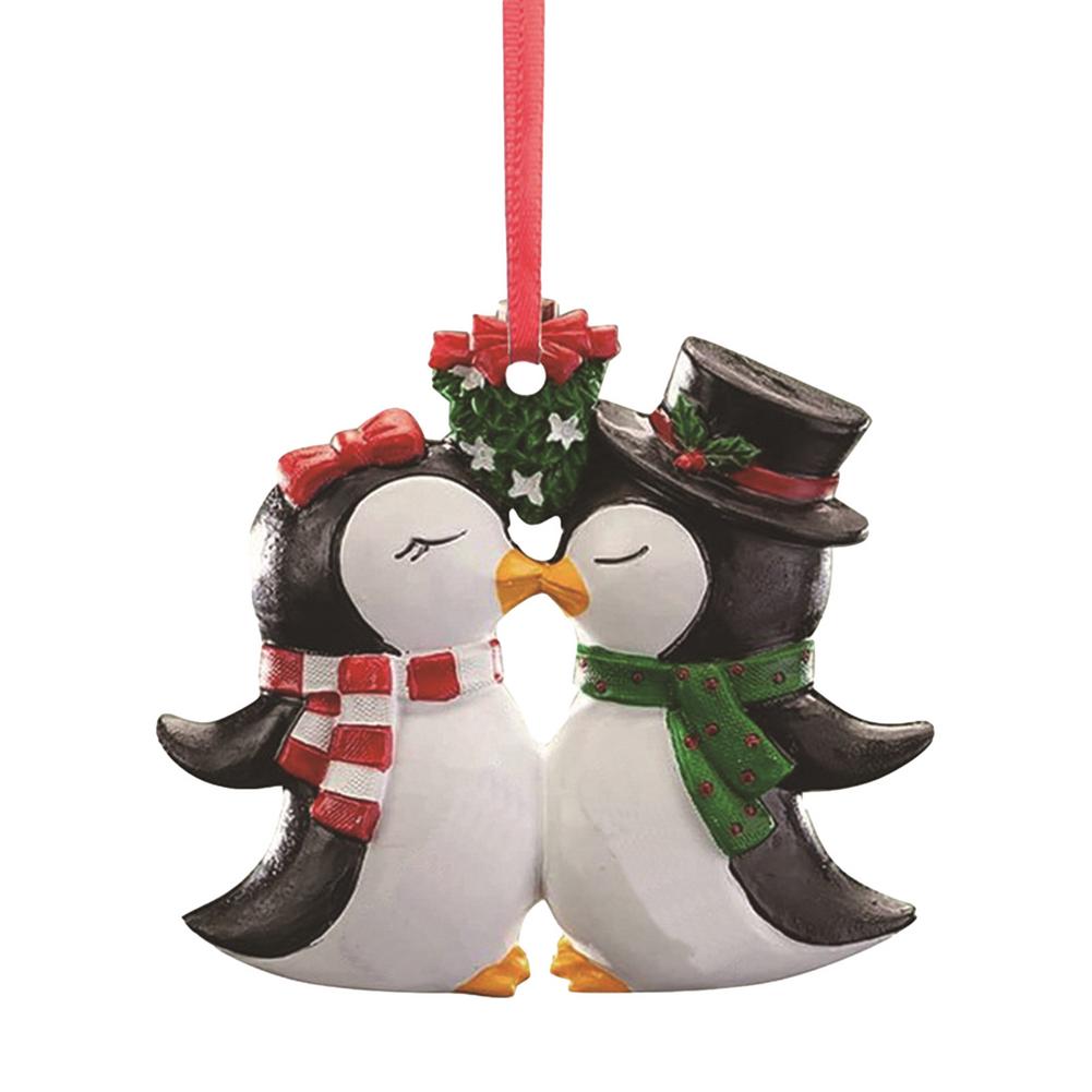Christmas Tree Hangings Pendants Home Decorations For Tree Wall Doorway Couple Snowman Penguin Bear Ornaments For Party Decor