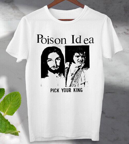 

Poison Idea Выбери своего Короля Футболка Музыка Элвис Иисус Унисекс Мужская Женская Топ 4XL