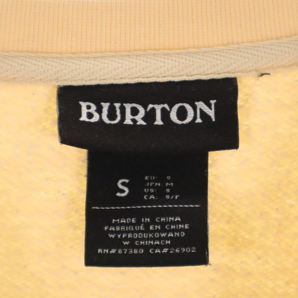 BURTON Long sleeve trainer M cream Brushed back sweatshirt Men's Used