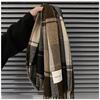 New Winter Classic Paid Scarf With Logo Women's Imitation Cashmere Korean Business Men's Student Scarf Shawl Wraps
