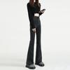 Black and gray Spice Girl micro-pull jeans women's 2025 new spring and autumn high-waisted hips and thin flared jeans