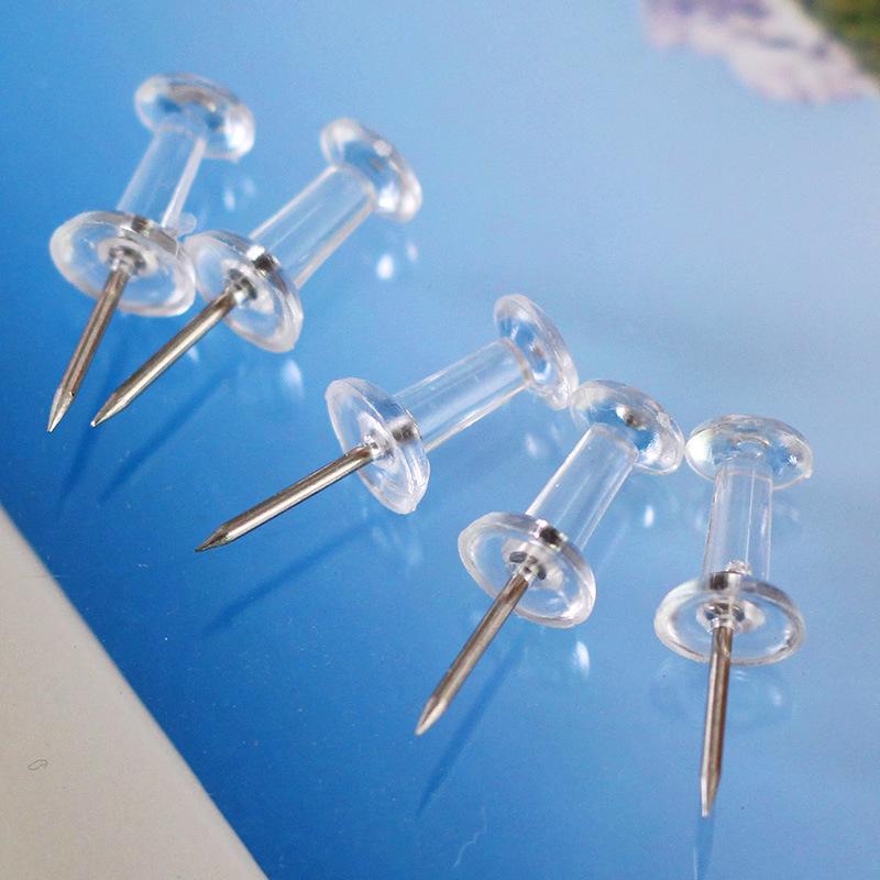 

Rose Gold Needle Thumbtack with Transparent White Round Ball for Cork Boards