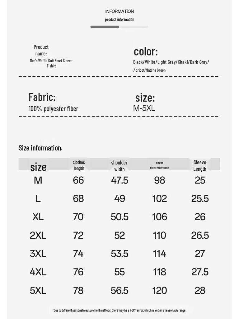 Warrior Men's Waffle Knit Breathable Short Sleeve T-Shirt