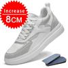 Neue Herren Trendige Leder Sneaker Erhöhungsschuhe Unsichtbar Atmungsaktiv Höhensteigernde Schuhe 8cm 10cm Lässige Mode Leichte Sneaker