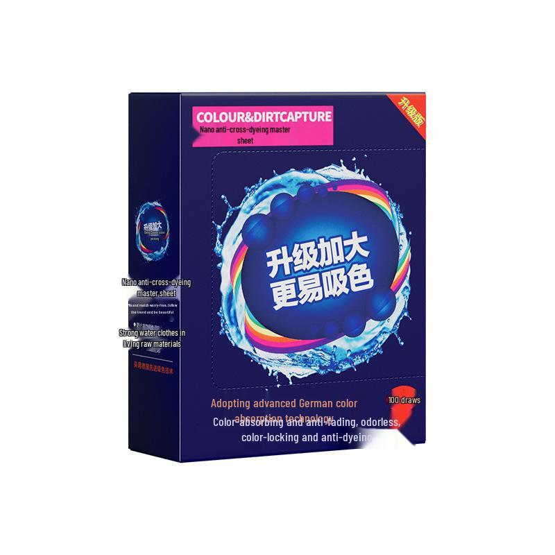 100 Anti-Bleed Color Absorbing Laundry Sheets for Preventing Dye Transfer in Mixed Washes