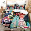 Miss Kobayashi's Dragon Maid Bedding Set Anime three-piece Set Adult Kid Bedroom Duvetcover Sets Kawaii Girls Conjunto De Cama