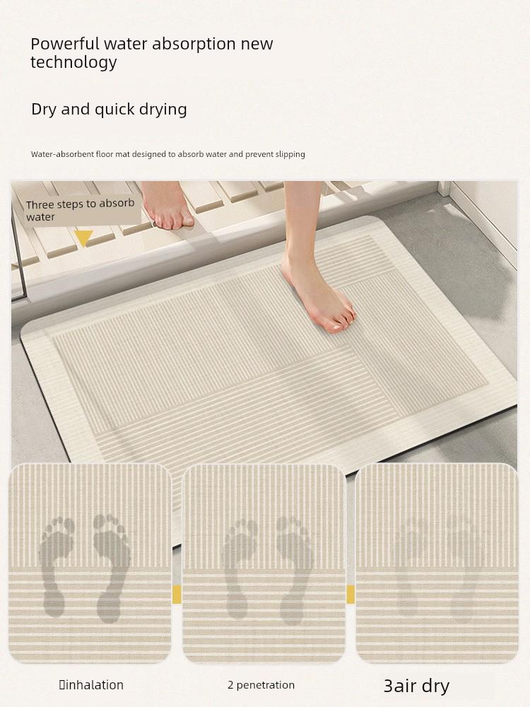 Bathroom Mats Mat Soft Diatom Ooze Absorbent Silicone Non Slip Toilet Toilet Toilet Doorway Carpet Bathroom