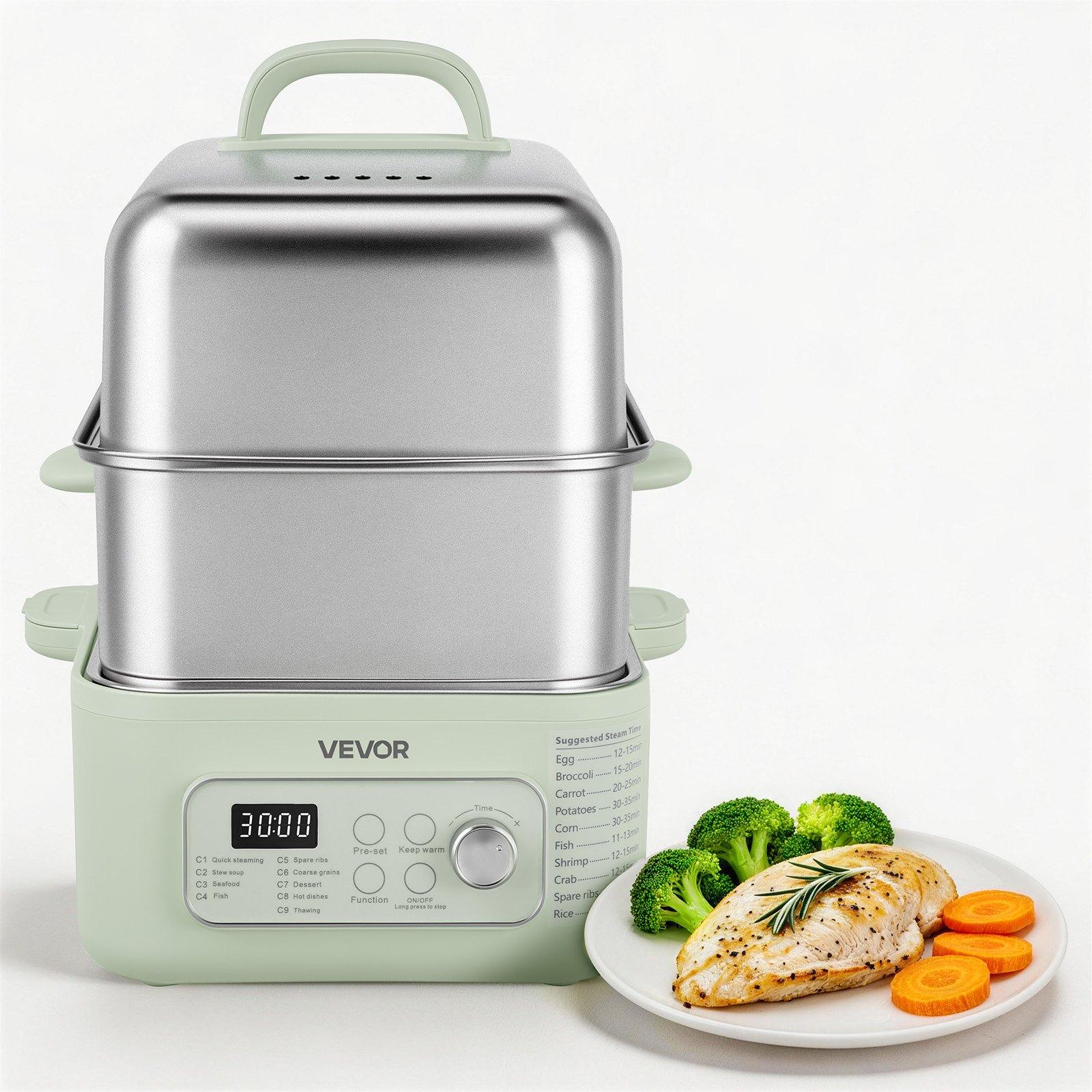 VEVOR Electric Food Steamer 13L 2-Tier
