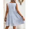 Summer Fashion Women's Loose Casual Flowing Sleeveless Plaid Dress