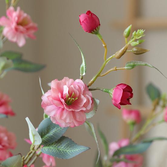 Künstliche Blumenstiele Faux-Seide Kunstblumen mit langen Stielen Kunstblumenzweige für Vase Blumenarrangement Heimhochzeit Tischdeko
