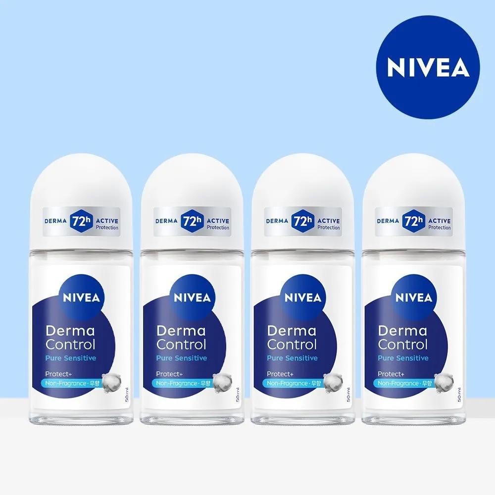 

NIVEA Deodorant Roll-on Derma Control Pure Sensitive 50ml (4 Pieces)