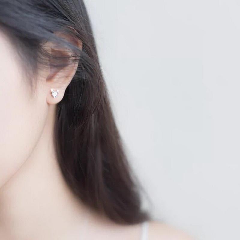 Women Christmas Crystal Elk Stud Earrings Fashion Jewelry Gift Christmas Ornaments