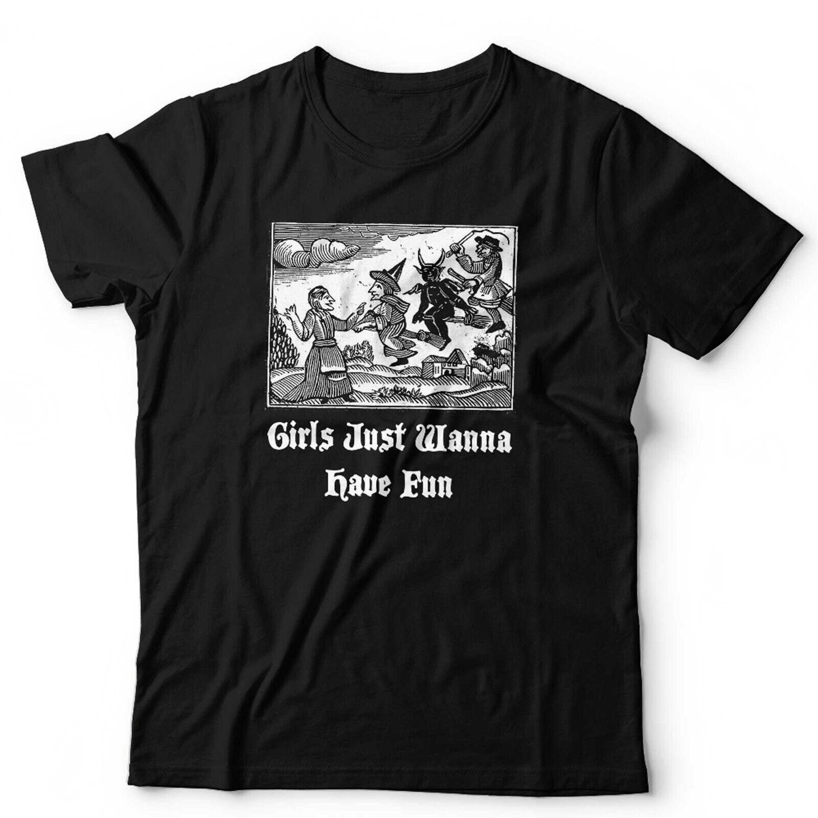 Halloween Tshirt Girls Just Wanna Have Fun Unisex and Witch Cottagecore Funny XL