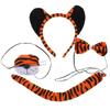 1 Set of Toddlers Tiger Costume Set Role Play Set Tiger Costume Kit for Party Cartoon Tiger Cosplay Set Kids Stage Performance