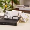 Gold Metal Business Card Holder Desk Bracket Cards Organizer Office Business Cards Display Holders Fashion Desktop Decorative