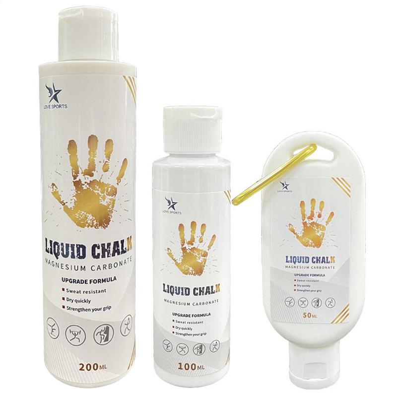 50/100/200ml Liquid Chalk Sports Magnesium Powder Fitness Weight Lifting Anti Slip Cream Grip Weight Lifting Climbing Gym Power