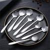 8pcs Teaspoons Set Stainless Steel Spoon Cherry Rose Gold Silver Scoop Coffee Spoon Christmas Gift Kitchen Accessories Tableware