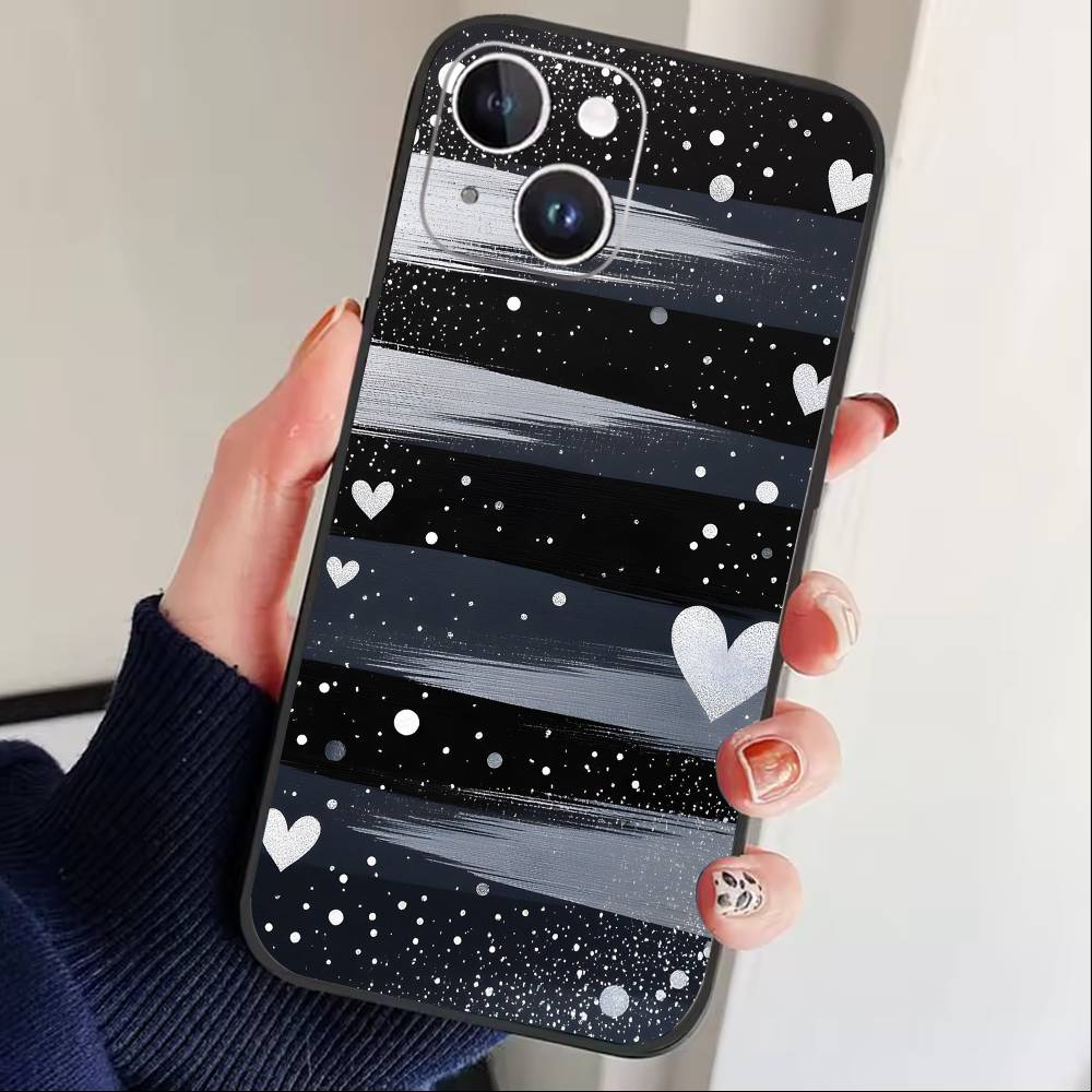 Y2k J-INS Graffiti Phone Case For iPhone 17 16 15 14 13 12 Max Plus Silicone Black Cover