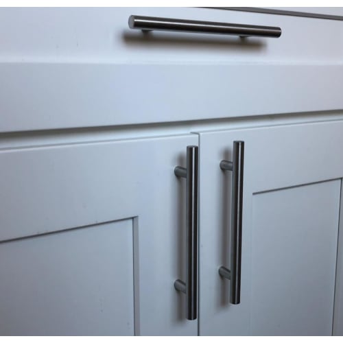 8 Stainless Steel Cabinet Handles, Drawer Pulls, Cabinet Handles, Cupboard Pulls, Door Handles, Furniture Handles with Screws (Silver, 64mm)