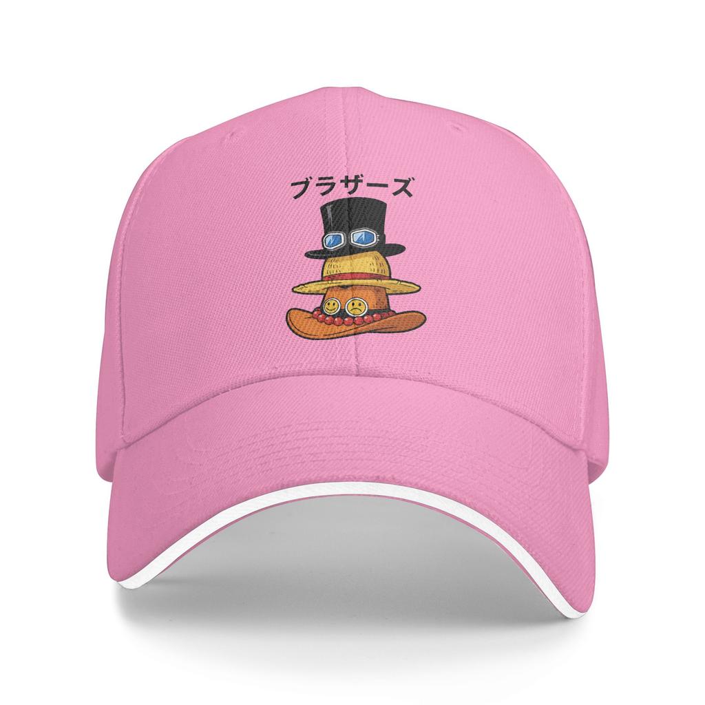 Luffy Sabo and Ace One Piece Baseball Cap Fashion Sandwich Caps Unisex Adjustable Hats Cap Sport