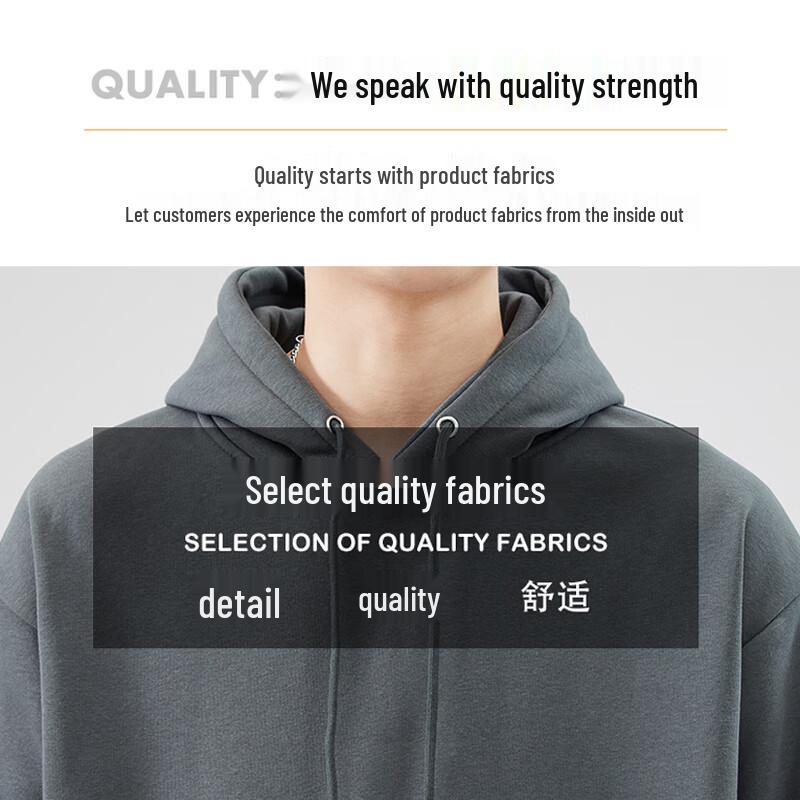 JEANSWEST Men's 2025 Autumn Casual Loose Fit Hooded Sweatshirt