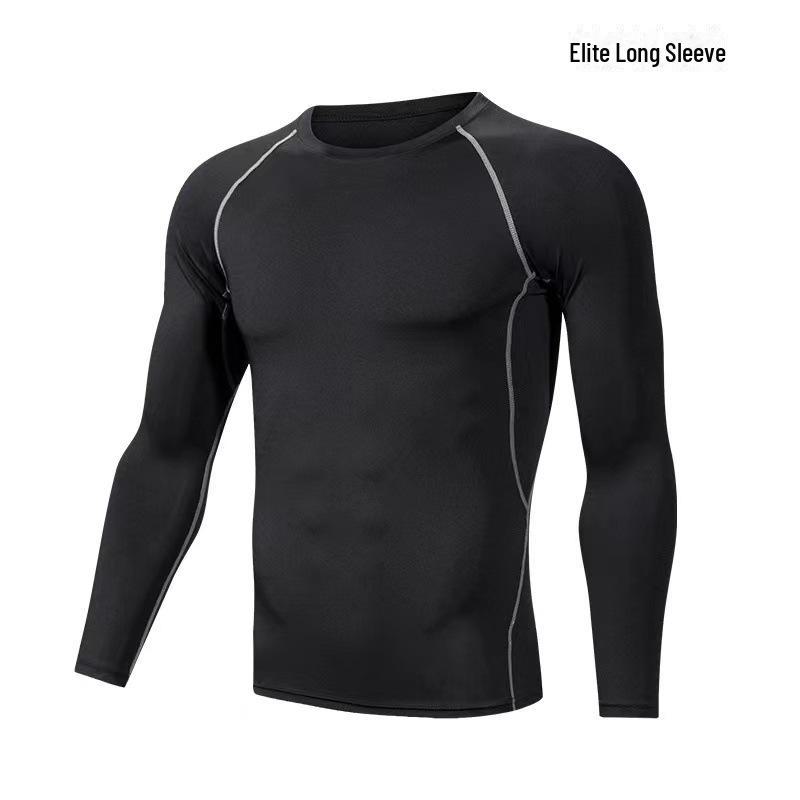 Men's Quick-Dry Summer Sports T-Shirt - Elastic, Breathable, Short-Sleeve for Running & Training