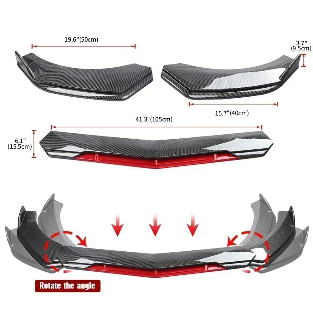 New Car Bumper Front Shovel Universal Modification Decoration Car Front Chassis Anti-collision Strip Front Lip Accessories