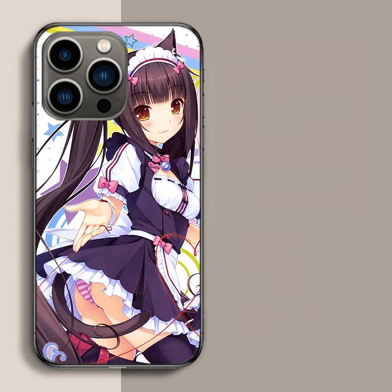 Chocola Nekopara Phone Case For Iphone 17 Air 15 Pro 14 Plus 16 Pro Max 12 13 Mini 11 16E X XS Cover Cute Fundas