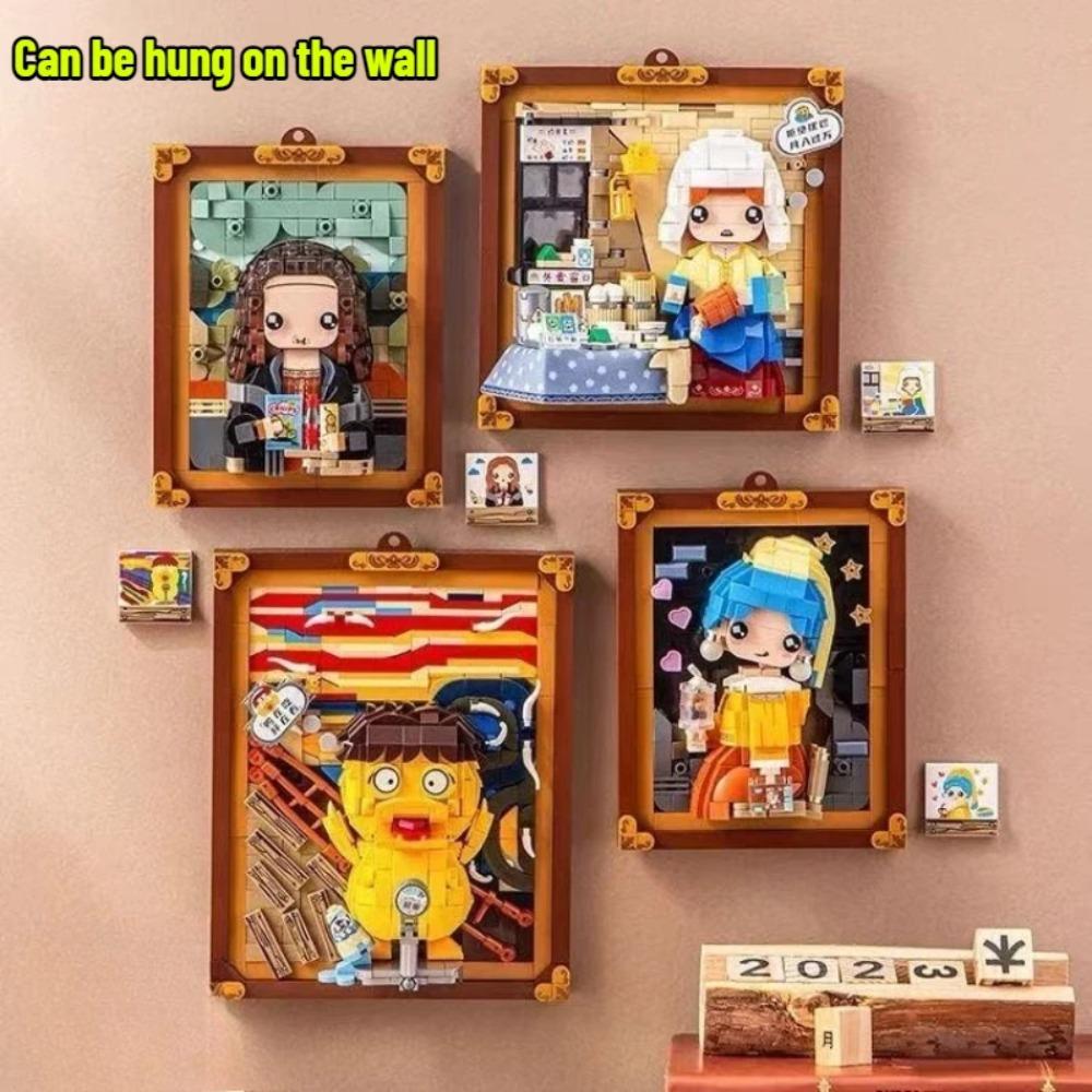 Světově proslulý olejomalba stavebnice kreativní montáž závěsná malba ozdoby sada kostek hračky dárky pro dospělé děti