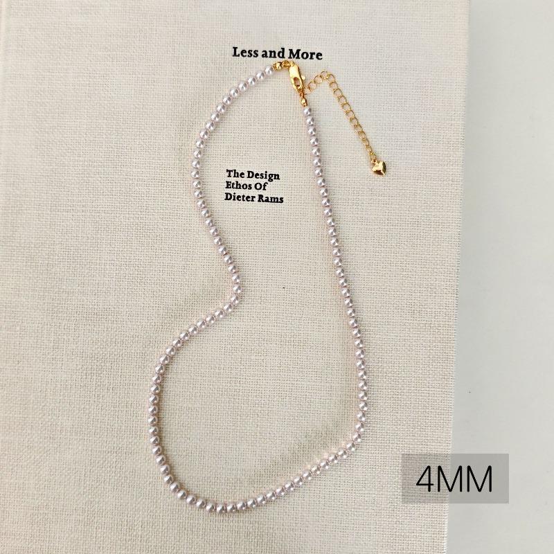 French round Shijia pearl necklace New Internet celebrity necklace Sweater chain Literary retro fashion necklace