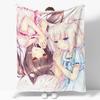 Anime Nekoparas Flanne Blanket Soft Comforter Sets Throw for Couch Warm Flannel Blankets Bedroom Kawaii Cute