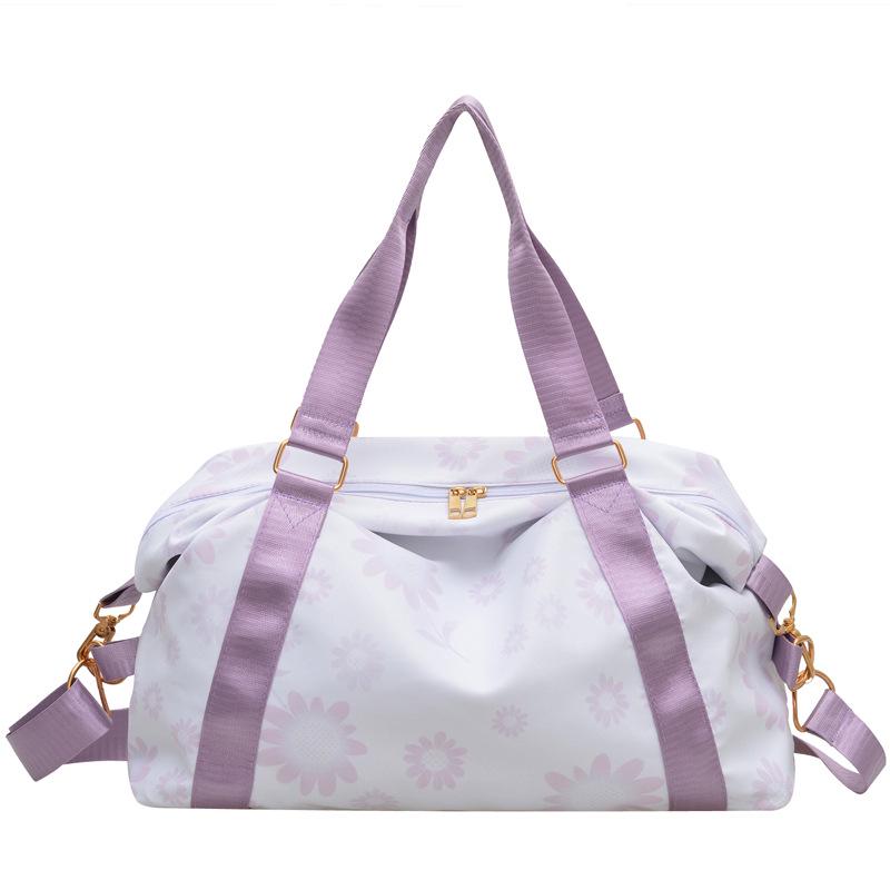 Lightweight Large Capacity Cow Print Travel Duffle Bag for Short Business Trips and Gym Use
