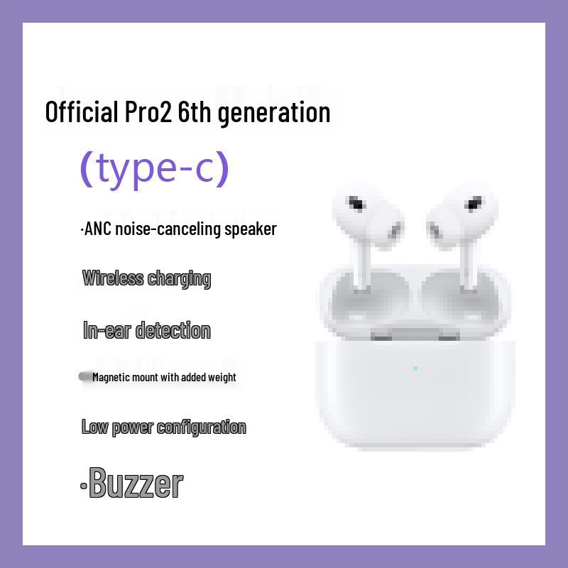 

Сумісні з Android Apple Pro2 Бездротові Bluetooth-навушники з шумозаглушенням, тривалим терміном служби батареї та повною функціональністю, 5-го покоління TWS. Wooden Box Packaging