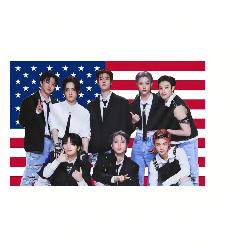 Skz Kpop Group Members Photos Music Festival Activities Fan Benefits Commemorative Gifts Creative Decorations Tapestries 74x94cm(29x37in)